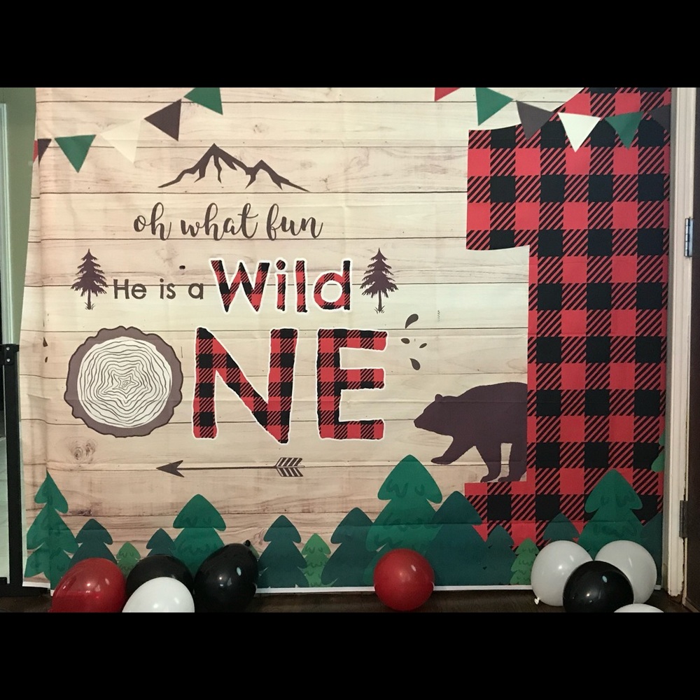 Wild One Backdrop for Babies 1st Birthday - 7’x5’